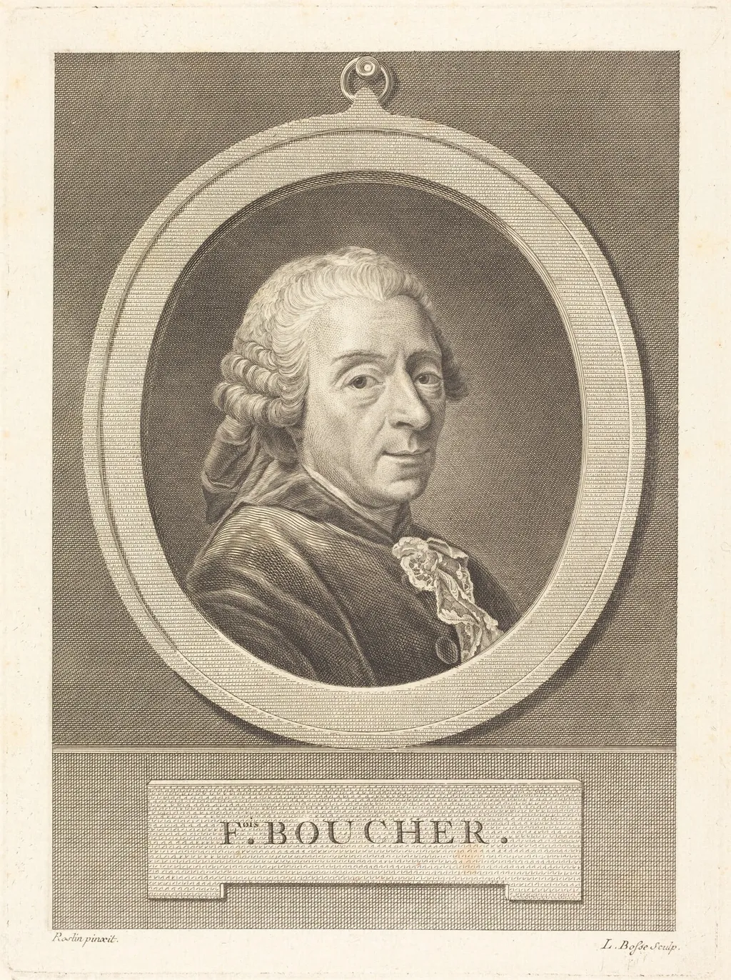 Francois Boucher, by Louis Bosse, 1760