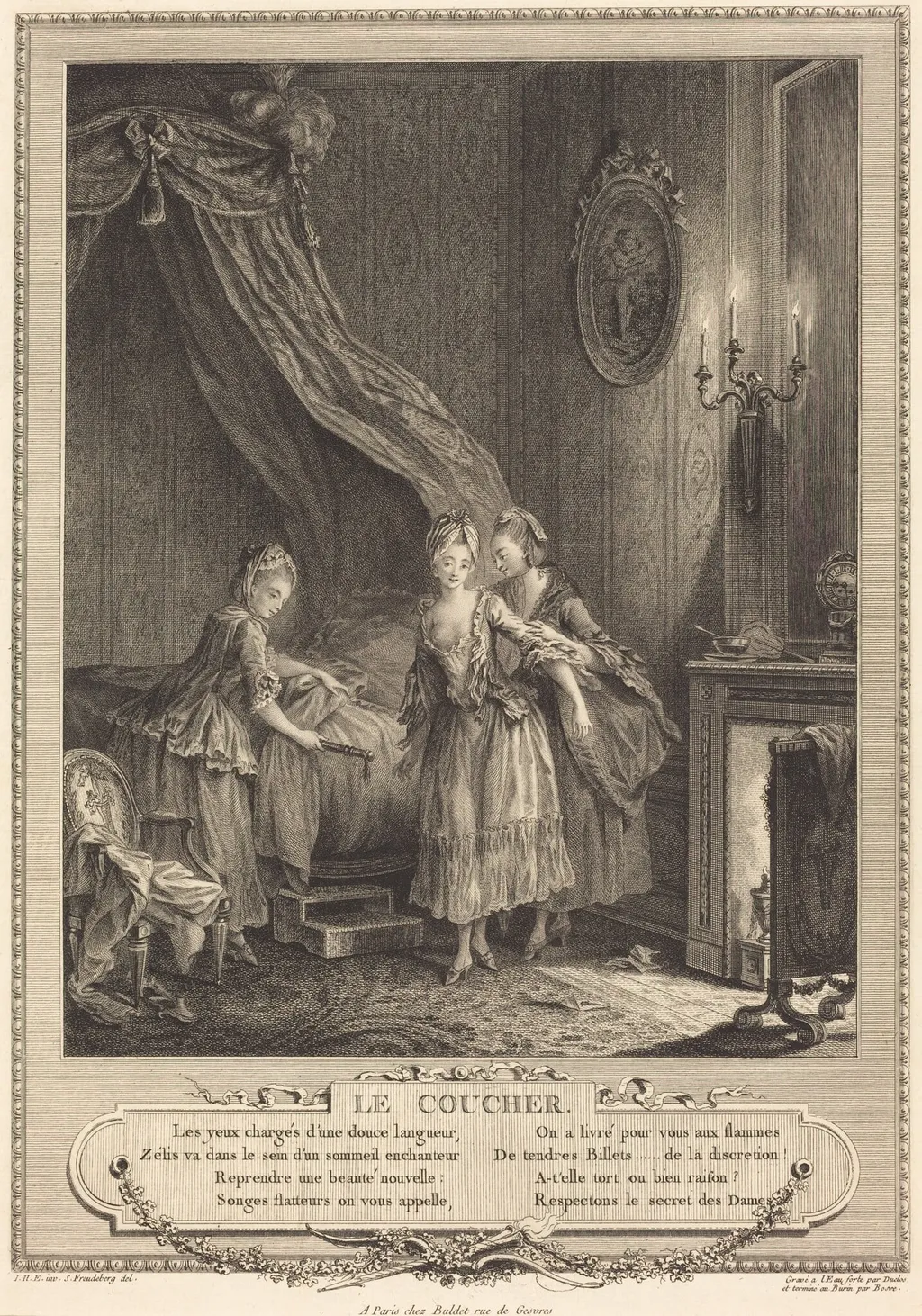 Le coucher, by Louis Bosse, ink, 1760