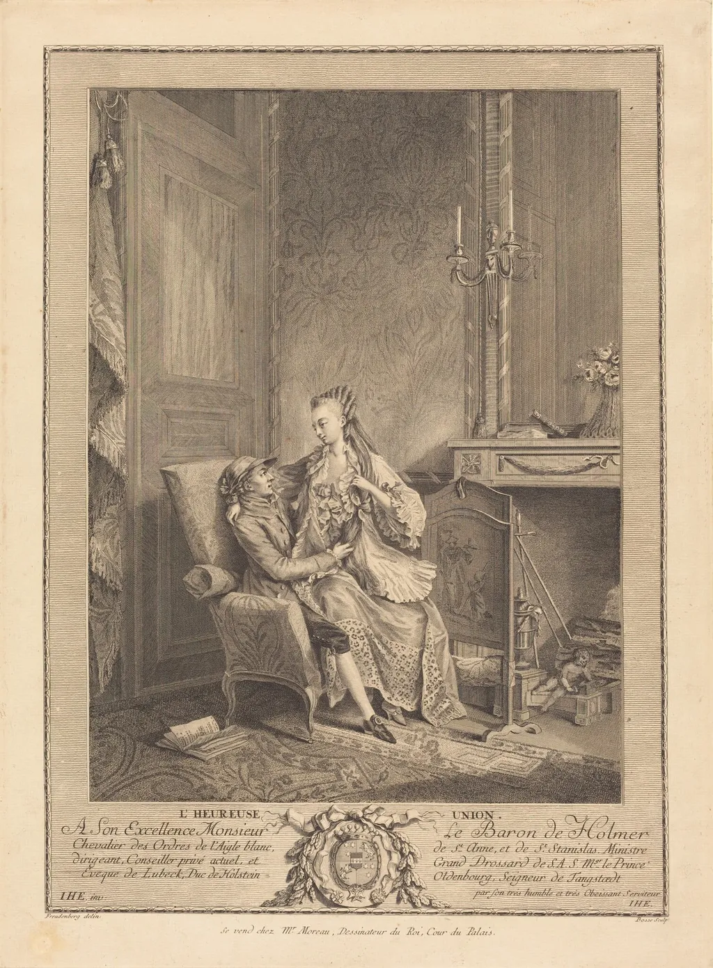 The Happy Union, by Louis Bosse, ink, 1760
