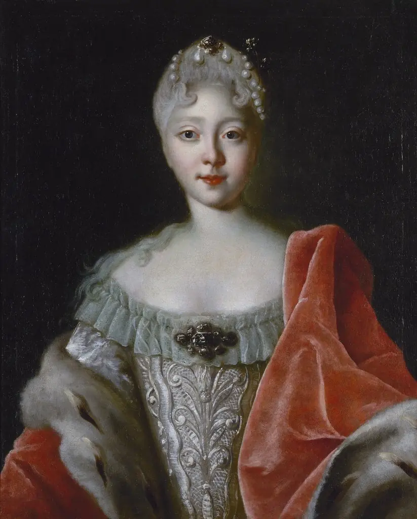 Portrait of Crown Princess Elizabeth Petrovna, by Louis Caravaque, 1724