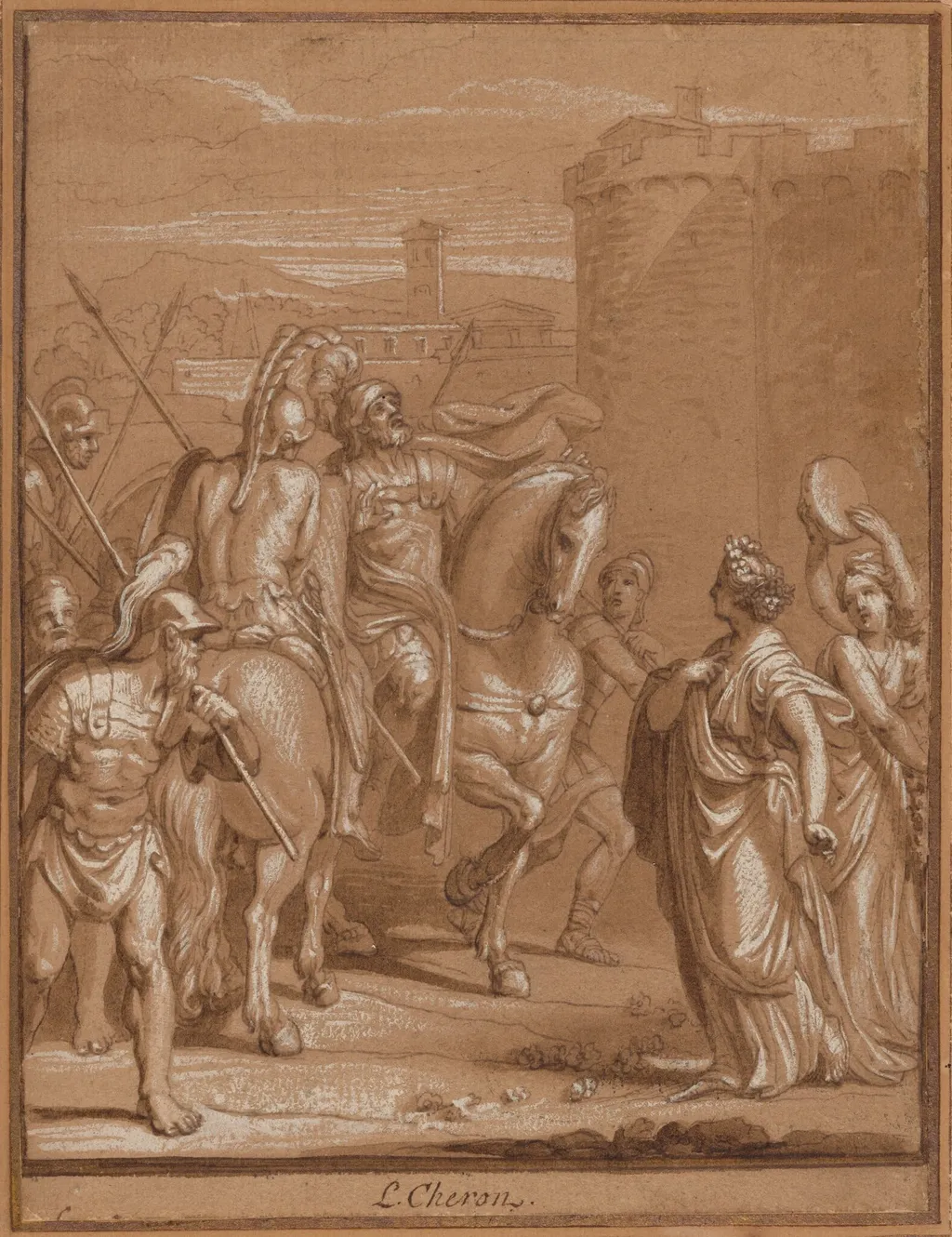 Daughter of Jephthah, by Louis Chéron, gouache, 1685