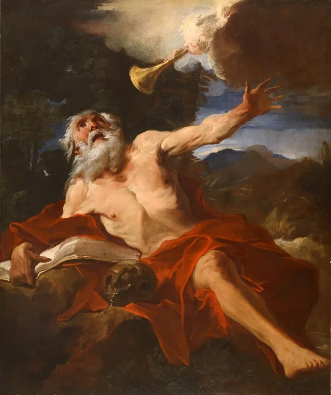 La Vision de saint Jérôme, by Louis Cretey, oil, 1650