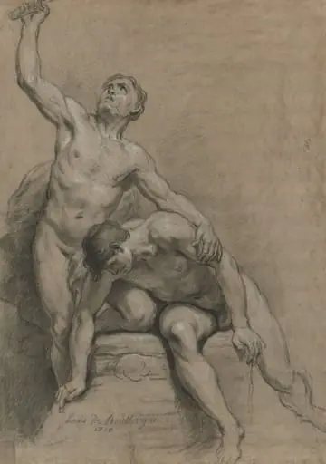 Two Male Nudes, by Louis de Boullogne
