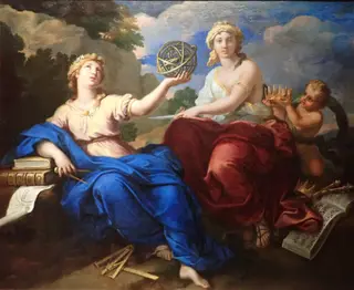 Urania and Melpomene, by Louis de Boullogne, 1690