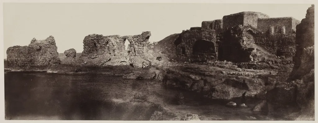 Kaalat el Athlit, Syria, View from the Seaside, by Louis de Clercq, 1859