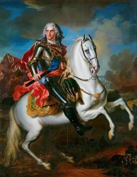 Equestrian portrait of August II the Strong (1670-1733), by Louis de Silvestre