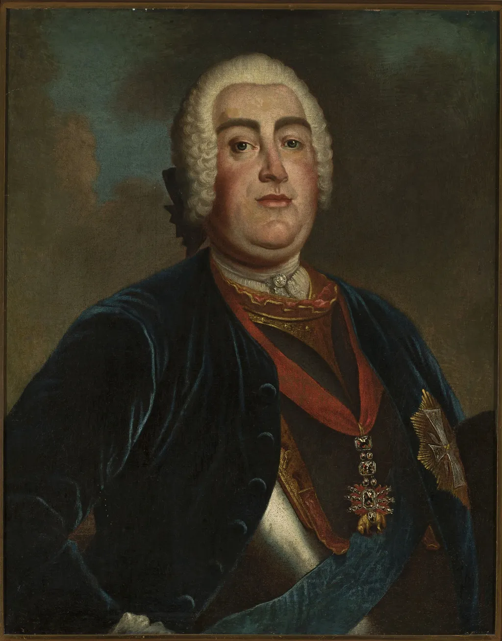 Portrait of Augustus III, by Louis de Silvestre, oil, 1725