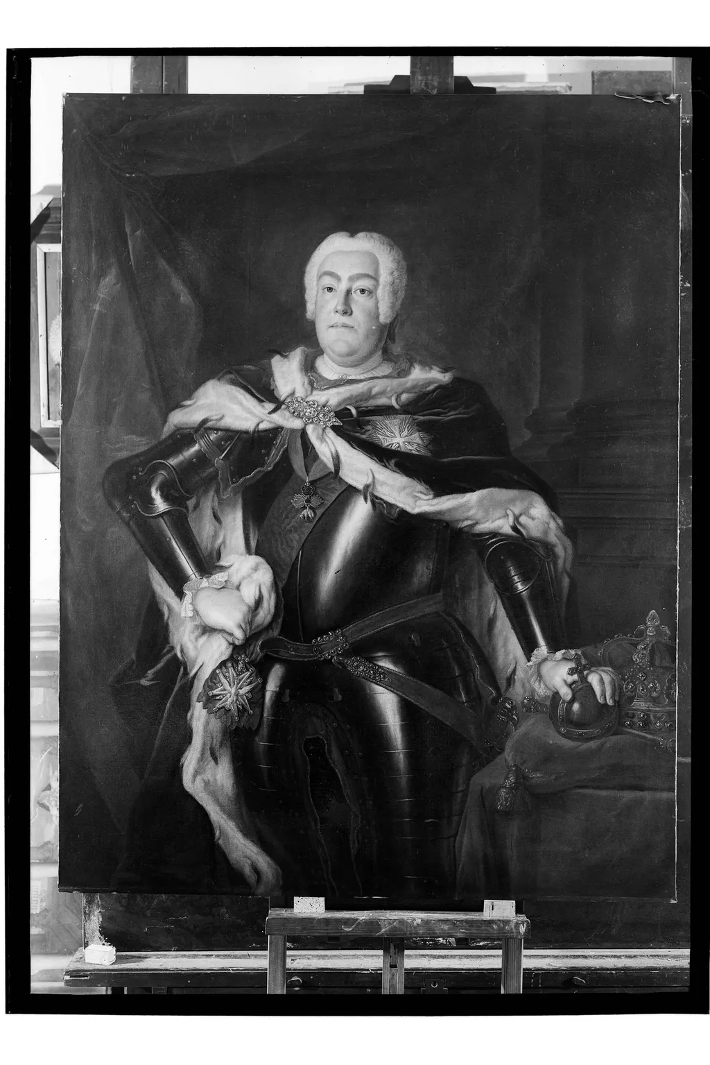 Portrait of Augustus III (1696–1763), by Louis de Silvestre, oil, 1725