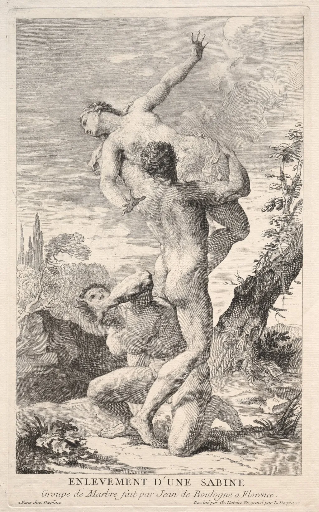 Rape of the Sabines, by Louis Desplaces, 1704