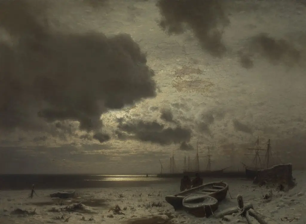 Moonlight in Winter, by Louis Douzette