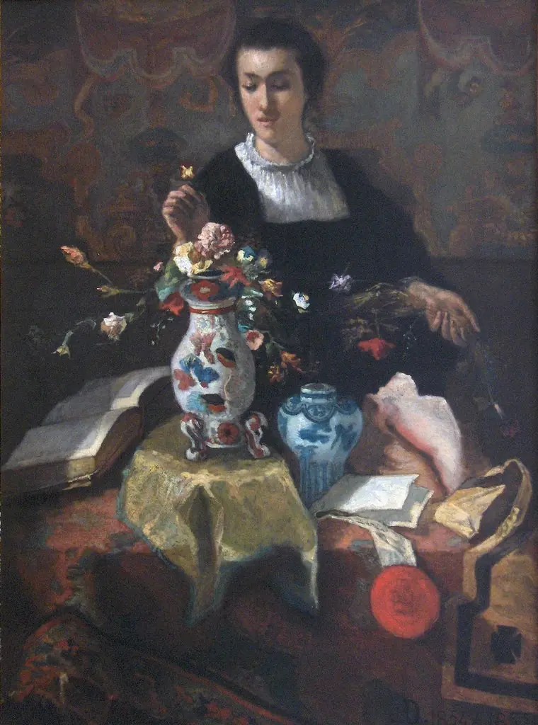The Lady with Bouquet, by Louis Dubois