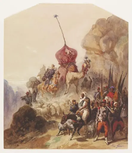 Marche dInfanterie en Algérie, by Louis-Eugène Ginain