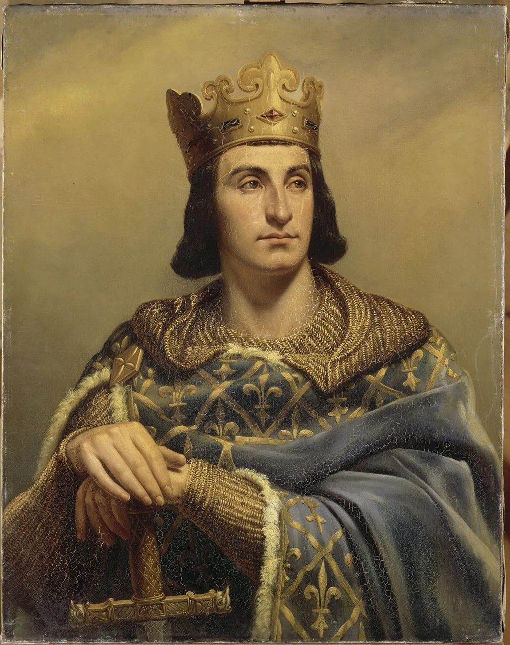 King Philip II of France, by Louis-Félix Amiel, oil, 1837