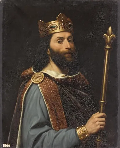 Louis the Stammerer, by Louis-Félix Amiel, oil, 1837