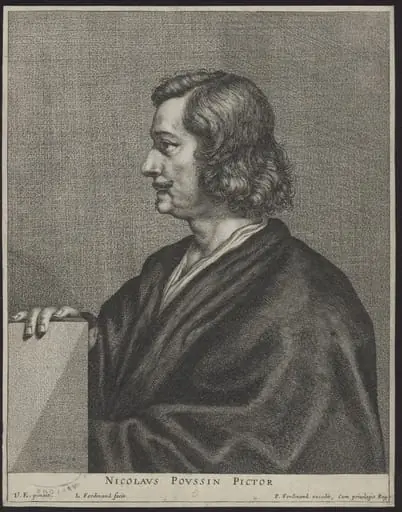 Portrait of Nicolas Poussin, painter, by Louis Ferdinand (I), Elle