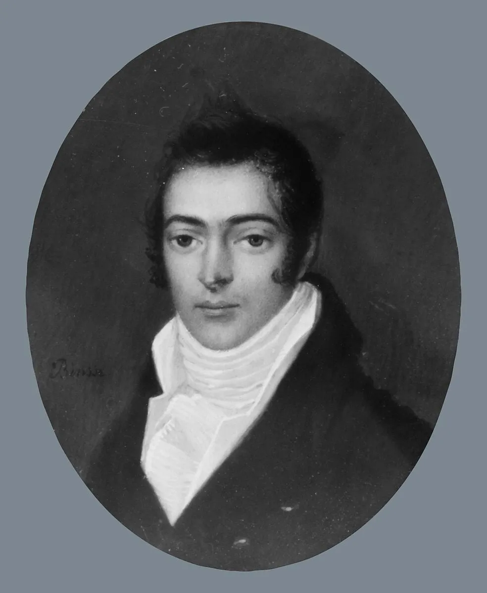 Portrait of a Gentleman, by Louis Francis DePaul Binsse, watercolor, 1810