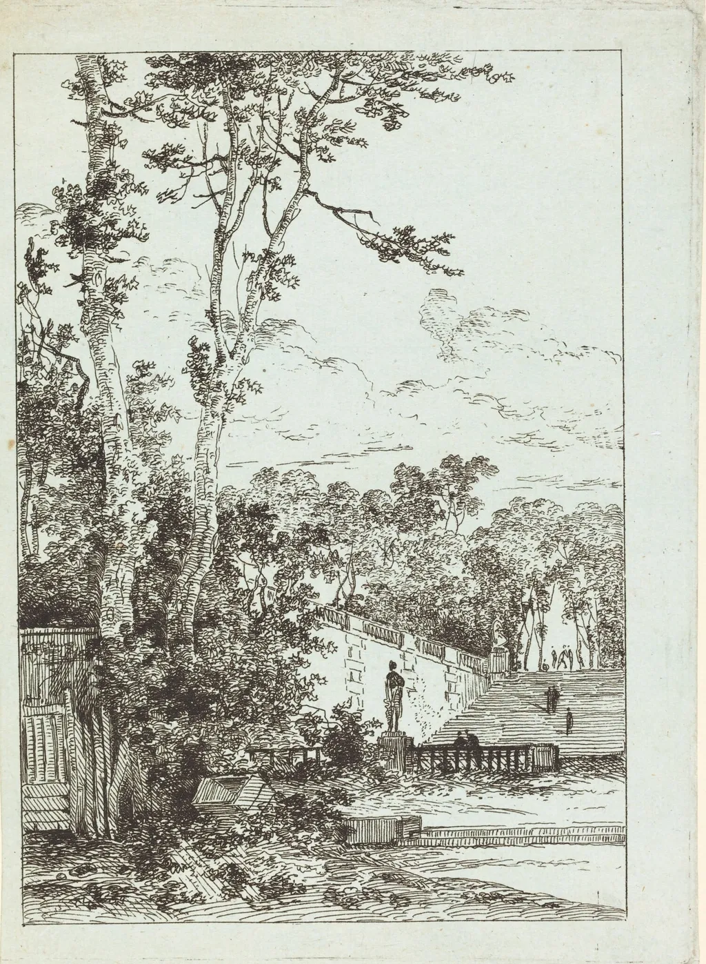 Abandoned Park, by Louis Gabriel Moreau the Elder, ink, 1780