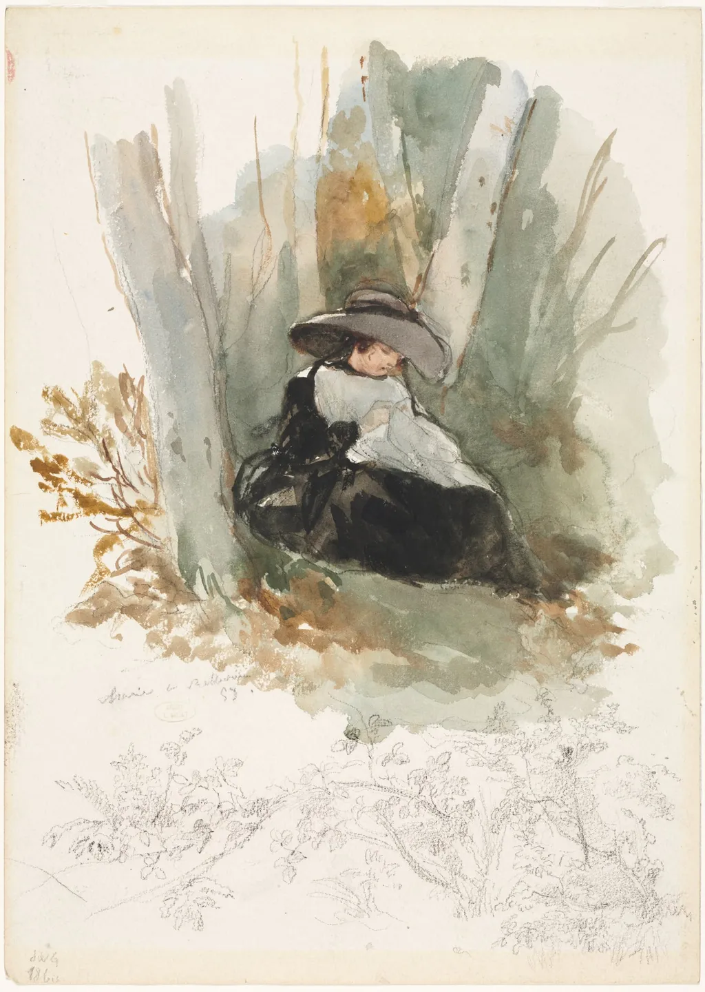 Marie à Bellevue, by Louis Gallait, 1858
