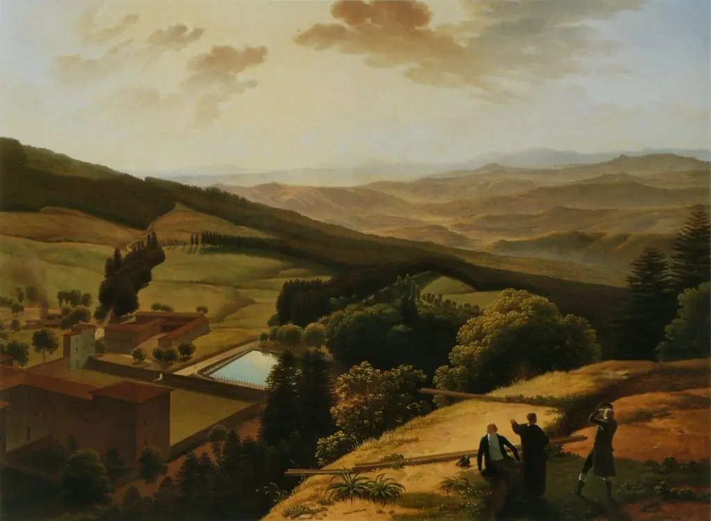 The Monastery of Vallombrosa and the Arno Valley Seen from Paradisino, by Louis Gauffier