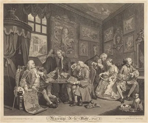 Marriage a la Mode: pl.1, by Louis Gerard Scotin