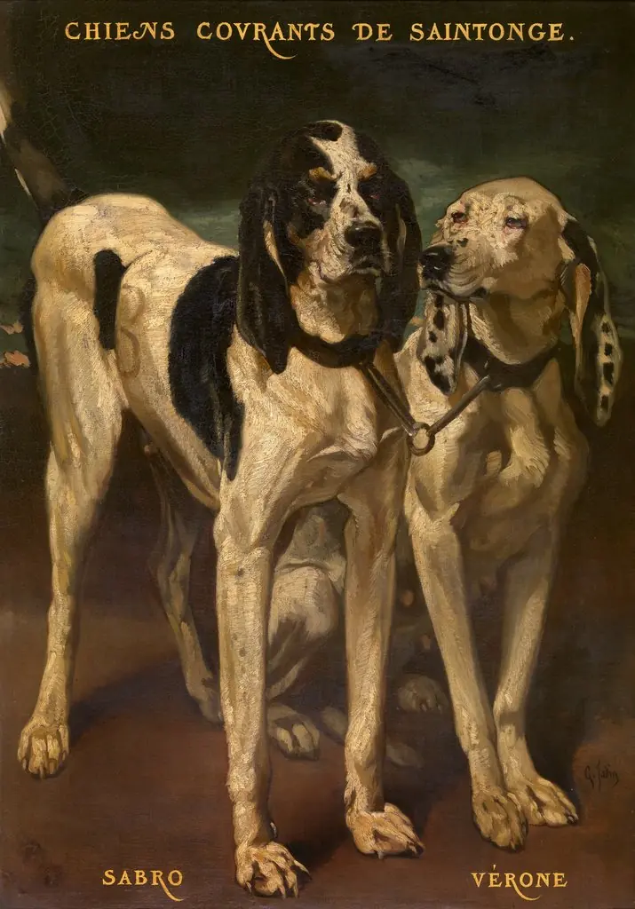 Two Dogs, by Louis Godefroy Jadin