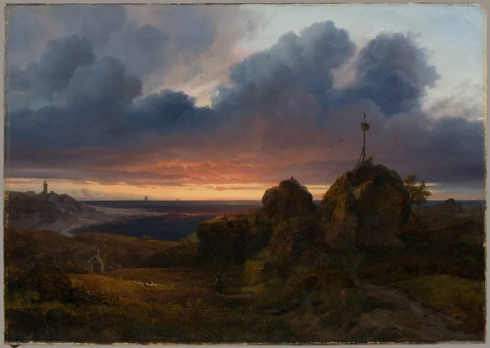 View From Kullen, Skåne, by Louis Gurlitt, oil, 1838