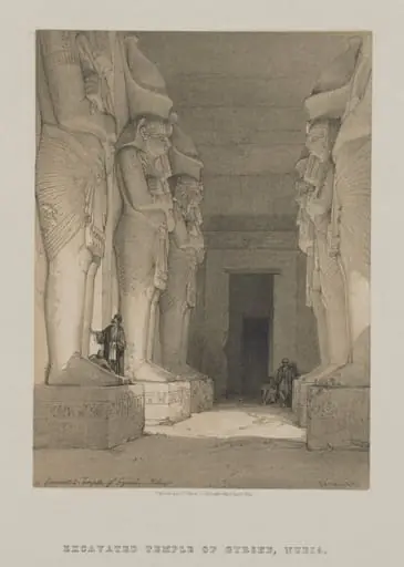 Egypt and Nubia, Volume I: Excavated Temple of Gyrshe, Nubia, by Louis Haghe