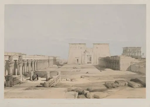 Egypt and Nubia, Volume I: Grand Approach to the Temple of Philae, Nubia, by Louis Haghe