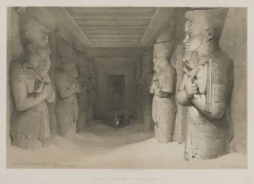 Egypt and Nubia, Volume I: Interior of the Temple of Aboo-Simbel, by Louis Haghe
