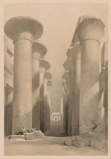 Egypt and Nubia:  Volume I - No. 20, Great Hall at Karnak, Thebes, by Louis Haghe