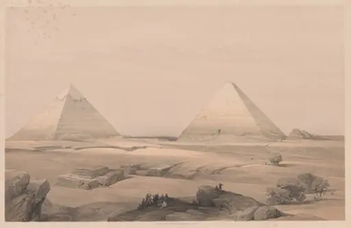 Egypt and Nubia: Volume I - No. 3, Pyramids of Gizeh, by Louis Haghe