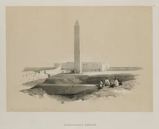 Egypt and Nubia, Volume I: Obelisk at Alexandria, Commonly called Cleopatra's Needle, by Louis Haghe