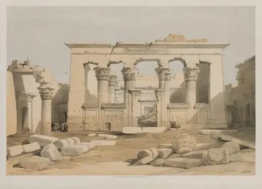 Egypt and Nubia, Volume I: Portico of the Temple of Kalabshe, by Louis Haghe