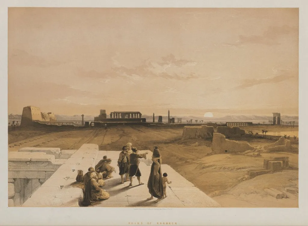 Egypt and Nubia, Volume I: Ruins of Karnac, by Louis Haghe, 1847