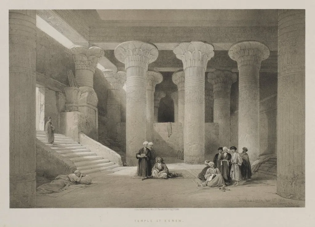 Egypt and Nubia, Volume I: Temple at Esneh, by Louis Haghe, 1846