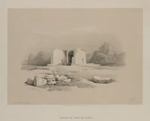 Egypt and Nubia, Volume I: Temple at Tafa in Nubia, by Louis Haghe