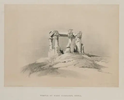Egypt and Nubia, Volume I: Temple of Wady Kardassy in Nubia, by Louis Haghe