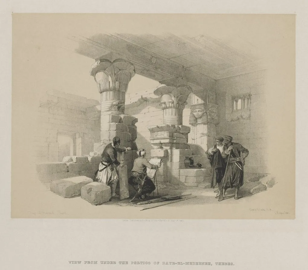 Egypt and Nubia, Volume II: Dayr-El-Medeeneh, Thebes, by Louis Haghe, 1848