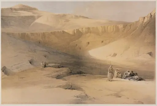 Egypt and Nubia, Volume II: Entrance to the Tombs of the Kings of Thebes, Bab-El-Malouk, by Louis Haghe