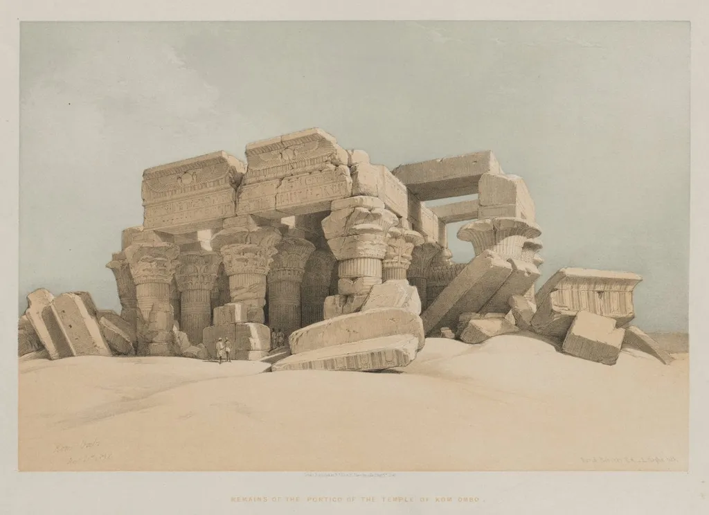Egypt and Nubia, Volume II: Kom-Ombo, by Louis Haghe, 1846
