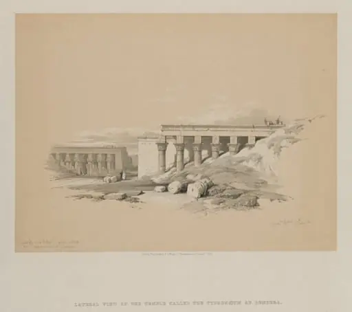 Egypt and Nubia, Volume II: Lateral View of the Temple called The Typhonoeum at Dendera, by Louis Haghe