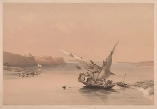 Egypt and Nubia: Volume II - No. 6, Approach to the Fortress of Ibrim, Nubia, by Louis Haghe