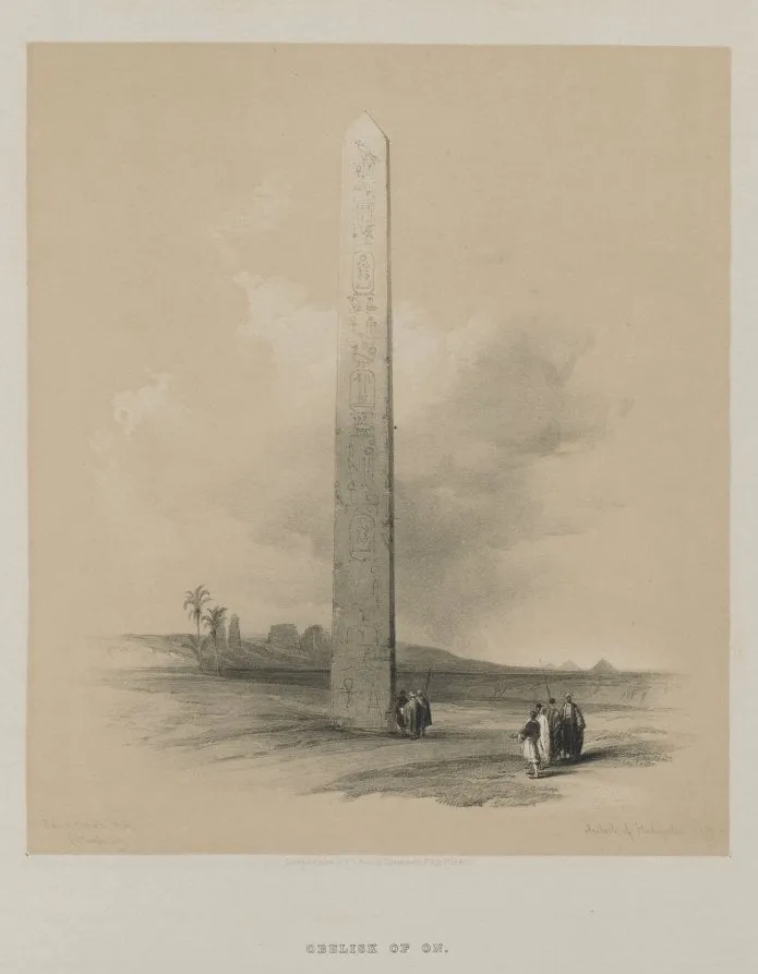 Egypt and Nubia, Volume II: Obelisk of Heliopolis, by Louis Haghe, 1848