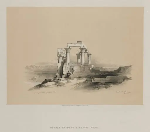 Egypt and Nubia, Volume II: Ruins of the Temple of Kardeseh, Nubia, by Louis Haghe