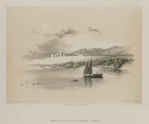 Egypt and Nubia, Volume II: Temple of Amdda, of Hassaya in Nubia, by Louis Haghe
