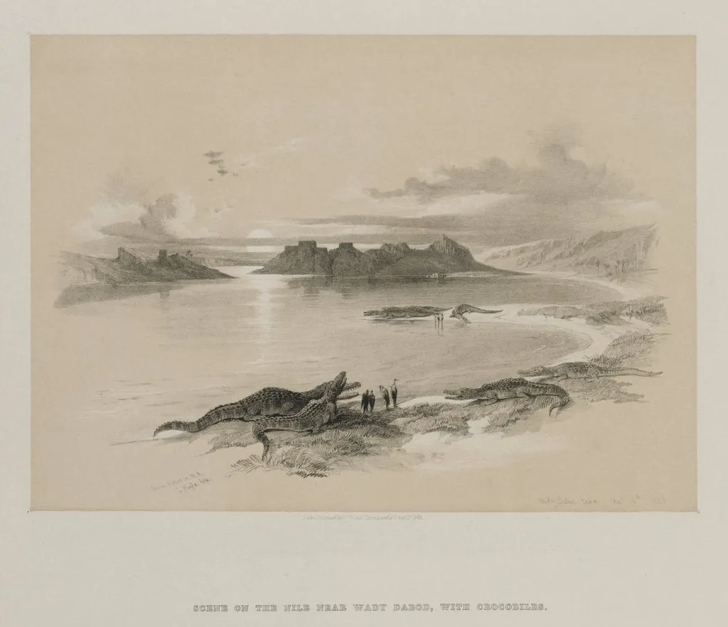 Egypt and Nubia, Volume II: Wady Dabod, Nubia, by Louis Haghe, 1848