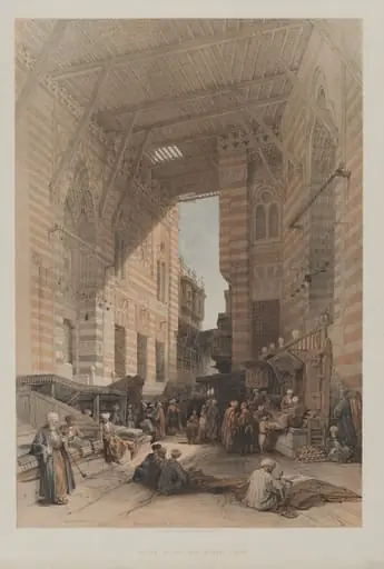 Egypt and Nubia, Volume III: Bazaar of the Silk Mercers, Cairo, by Louis Haghe