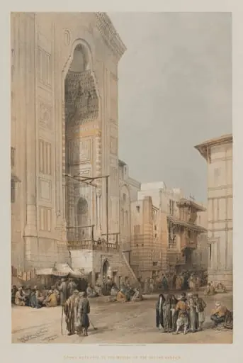 Egypt and Nubia, Volume III: Grand Entrance to the Mosque of the Sultan Hassan, by Louis Haghe