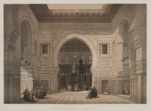 Egypt and Nubia, Volume III: Interior of the Mosque of the Sultan El Ghoree, by Louis Haghe