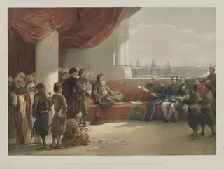 Egypt and Nubia, Volume III: Interview with the Viceroy of Egypt, at his Palace, Alexandria